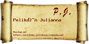 Pelikán Julianna névjegykártya