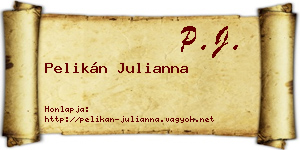Pelikán Julianna névjegykártya